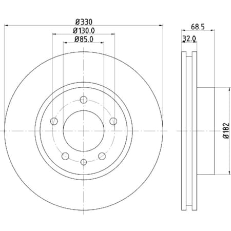 Pagid Brakes Brake Disc, 355109722 355109722